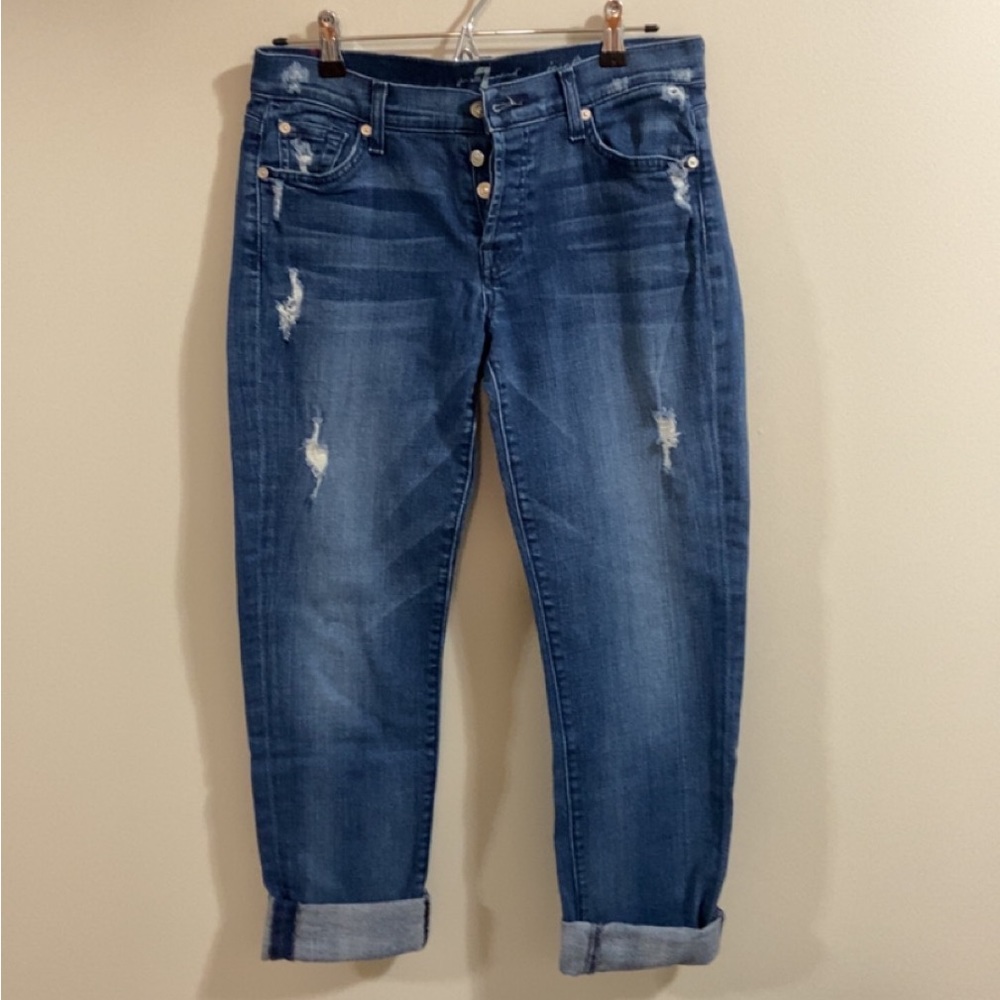 7 For All Mankind Josefina Skinny Boyfriend Jeans - 27